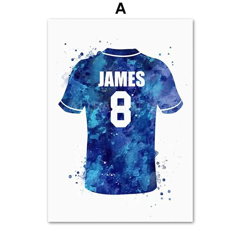 Canvanation A / A4 21X30 cm Affiche Football Bleu