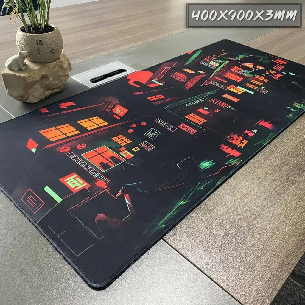 Canvanation Tapis De Souris - Cyberpunk Gaming Ville Tokyo