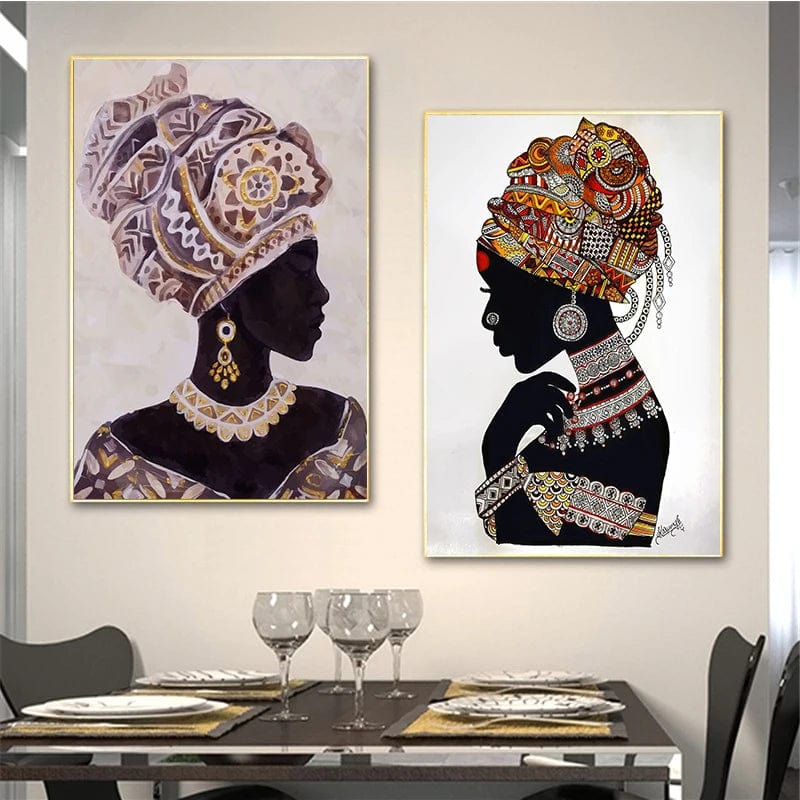 Canvanation Affiche Africain Femme Noir