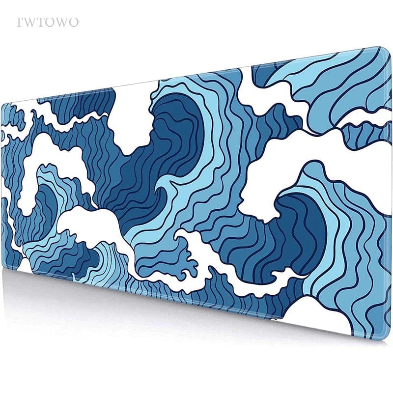 Canvanation 900x400x2 mm Tapis De Souris - Vague Bleu XL