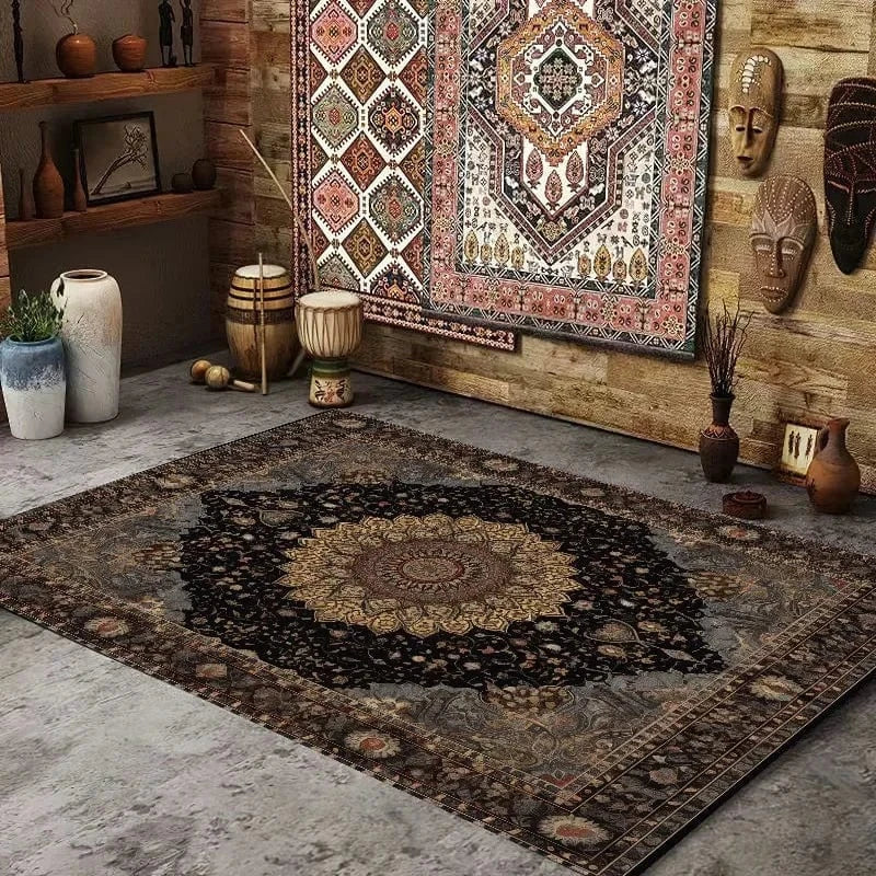 Canvanation Flannel2 / 60x90cm door mat Tapis de Salon Perse – Style Boho Chic, Lavable en Machine