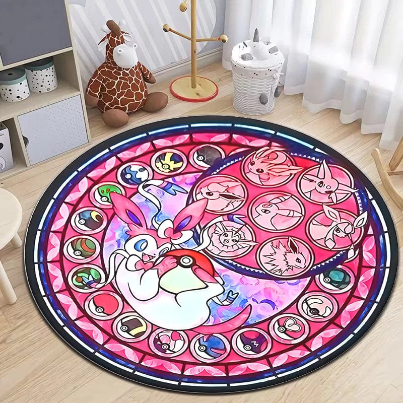 Canvanation Rose / 120cm diametre Tapis De Chambre - Pokémon