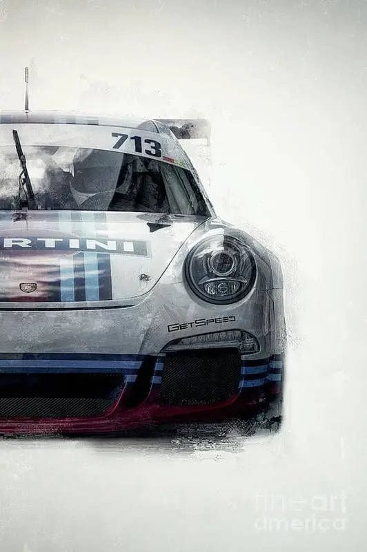 Canvanation 4 / A4 50x70cm Affiche Voiture De Course Porsche