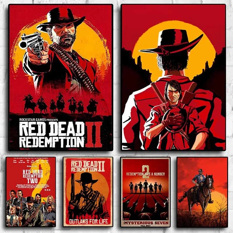 Canvanation Affiche Jeu Populaire Red Dead Redemption 2