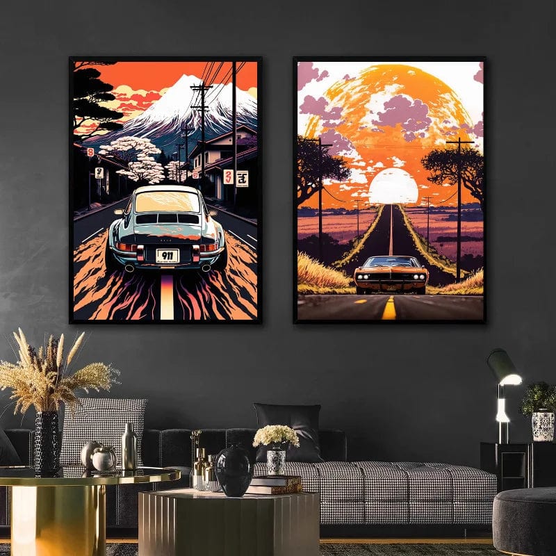 Canvanation Affiche Voiture Retro Nissan Skyline GTR