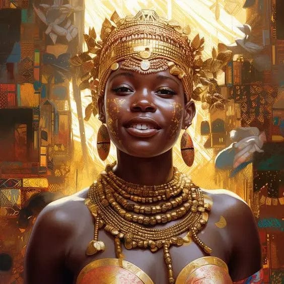Canvanation 24 / 50x50cm Affiche Africain Femmes Et Enfants