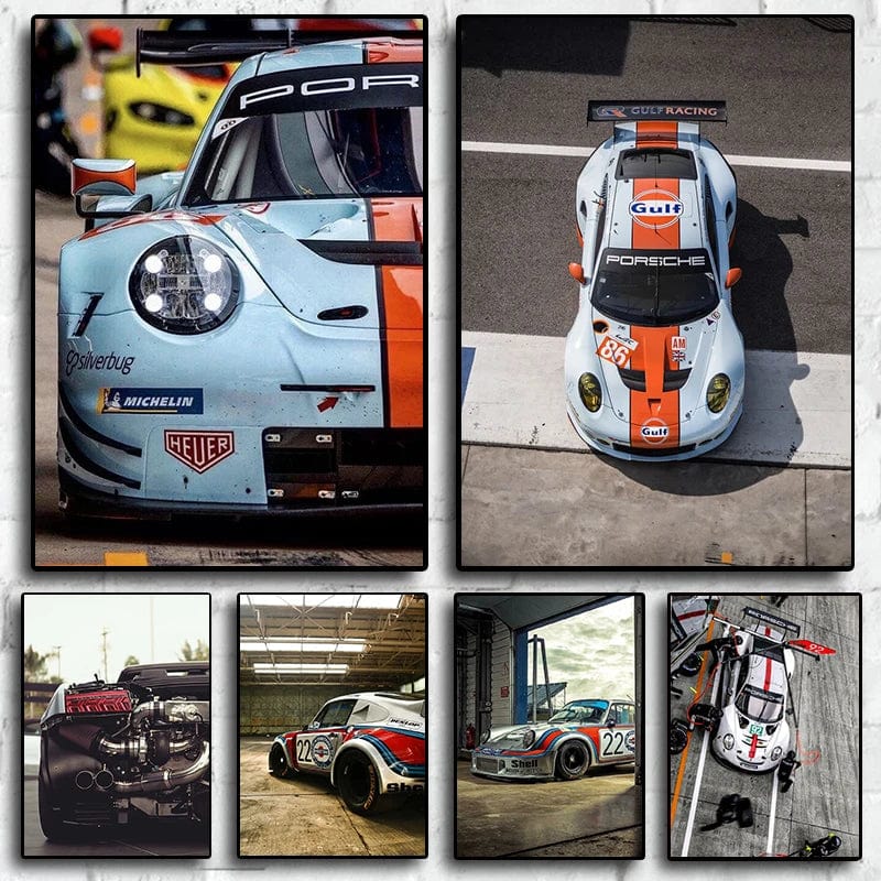 Canvanation Affiche Voiture De Course Porsche