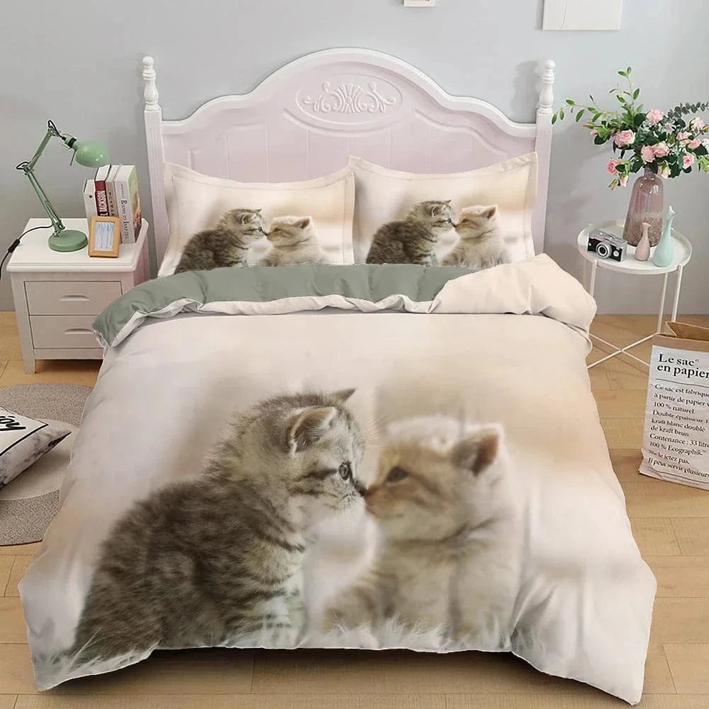 Canvanation 8 / 200x200cm 3pcs Housse De Couette - 3D Chat