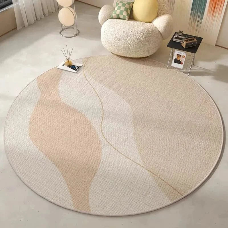 Canvanation SJR 3 / 100X100CM Tapis De Salon Rond - Style Bohème En Velours Cristal Super Doux