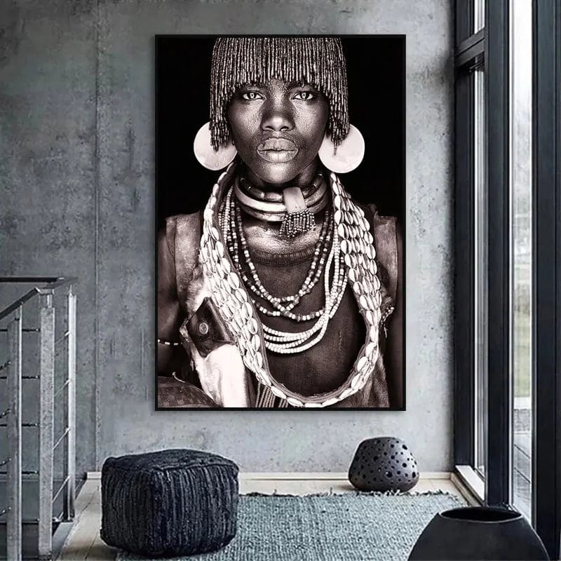 Canvanation Affiche Femme Africaine Noir Et Blanc