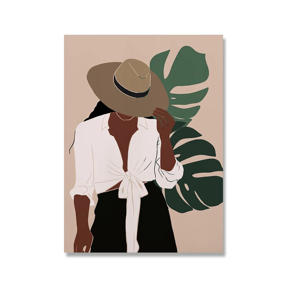 Canvanation 1 / 20x30cm Affiche Femme Africaine Fleurs