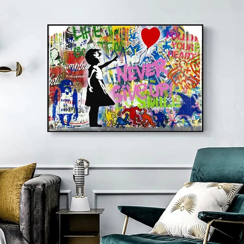 Canvanation Affiche Pop Art Salon Banksy