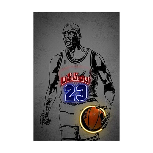 Canvanation 17 / 30x40cm Affiche Basketball Neon