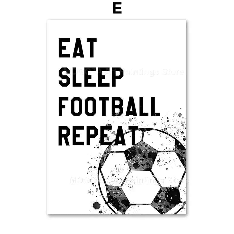 Canvanation E / 40X60 cm Affiche Club De Football - Prénom Personnalisé
