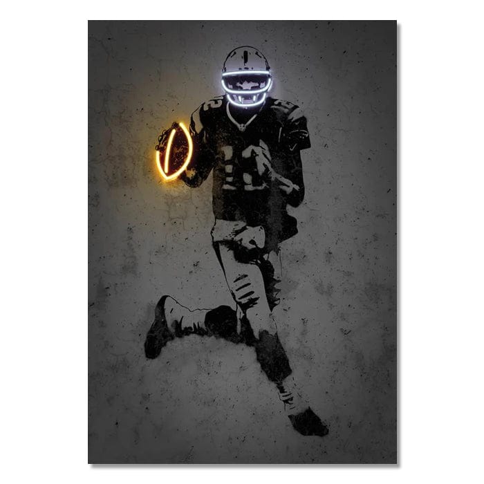 Canvanation Style 13 / 20X30cm Affiche Neon Joueurs De Foot