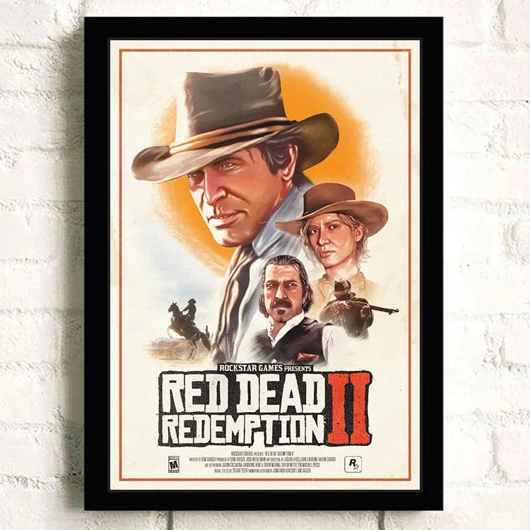 Canvanation 3 / 50X70cm Affiche Jeu Populaire Red Dead Redemption 2