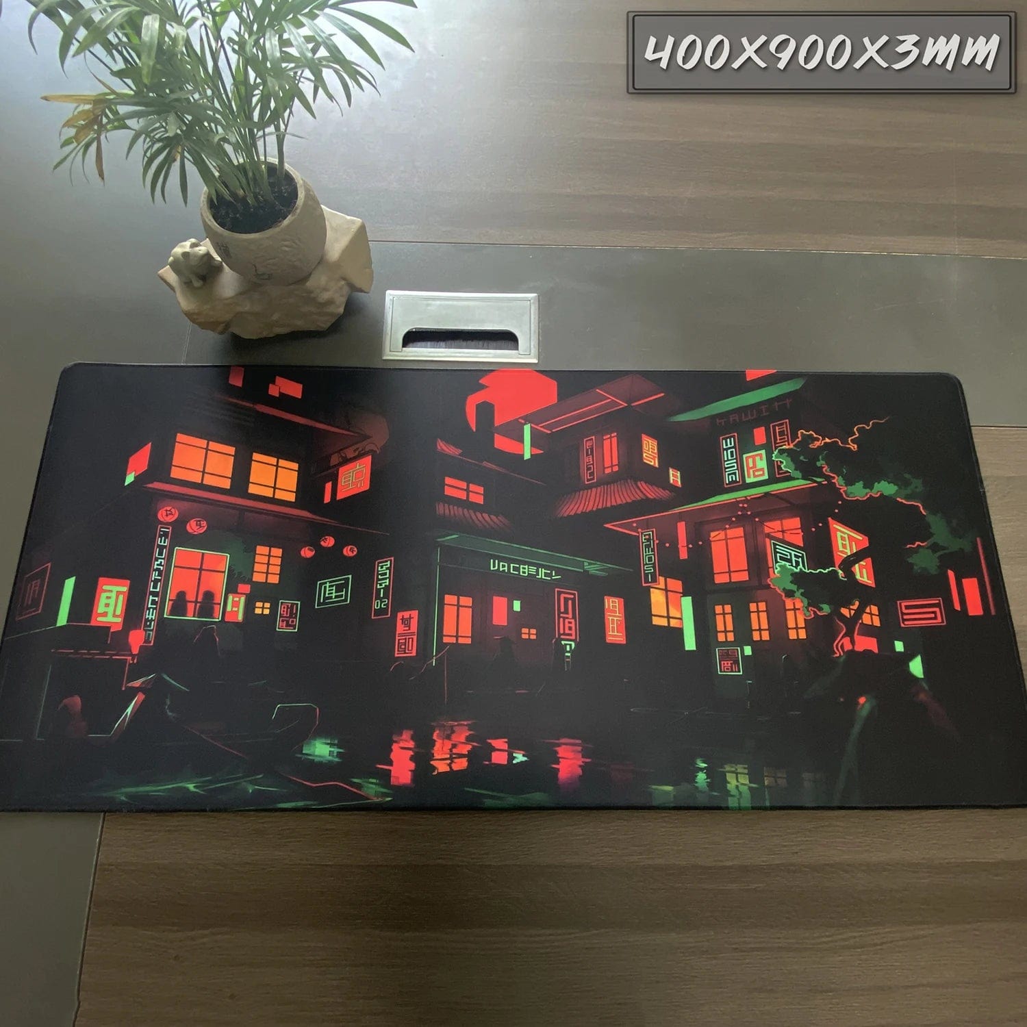 Canvanation Tapis De Souris - Cyberpunk Gaming Ville Tokyo