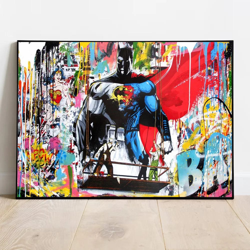 Canvanation Affiche Street Art Super Héros