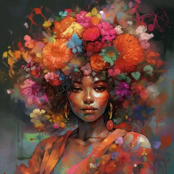 Canvanation PF29299 / 50x50cm Affiche Africain Femmes Et Enfants