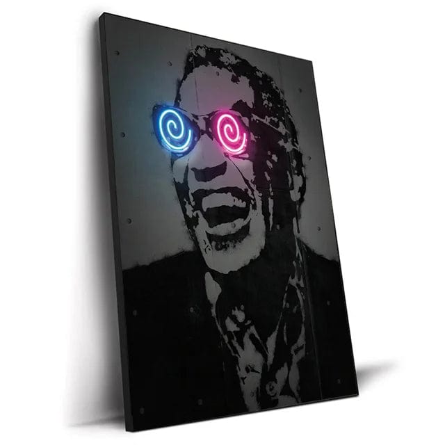 Canvanation S / 20x30cm Affiche Abstrait Neon Rap Star