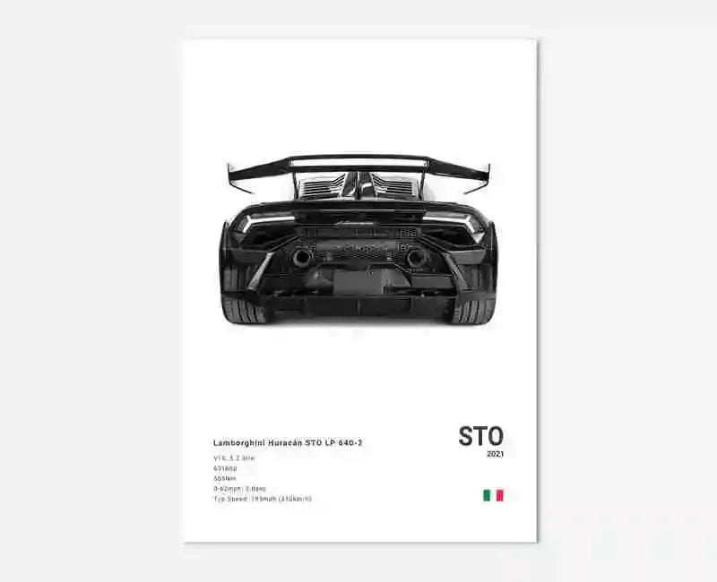 Canvanation 4 / 50x75cm Affiche Voiture Lamborghini Luxe Sto Veneno Urus Aventador SVJ