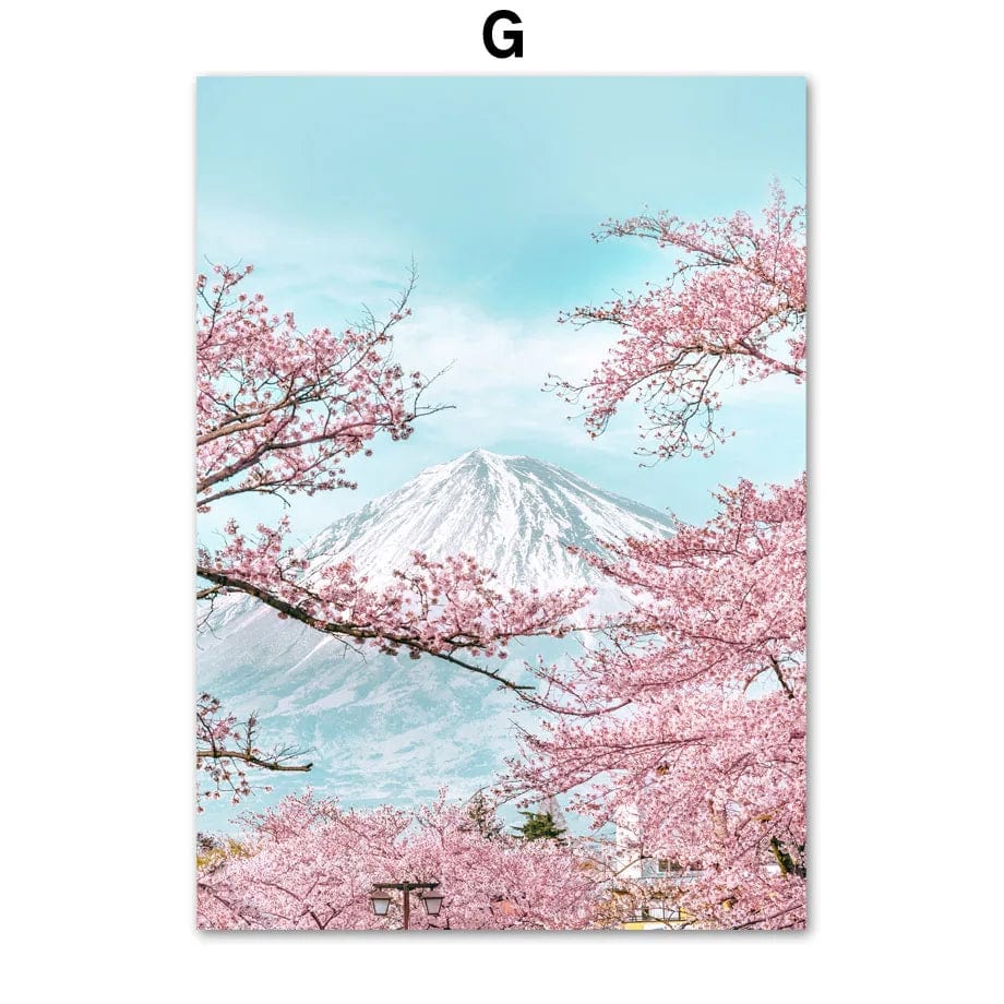 Canvanation A2473 / 40X60cm Affiche Japonais Tokyo Cherry Mount Fuji Miyajima