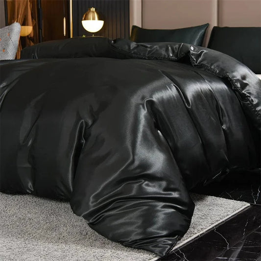 Canvanation Housse De Couette - Satin Noir