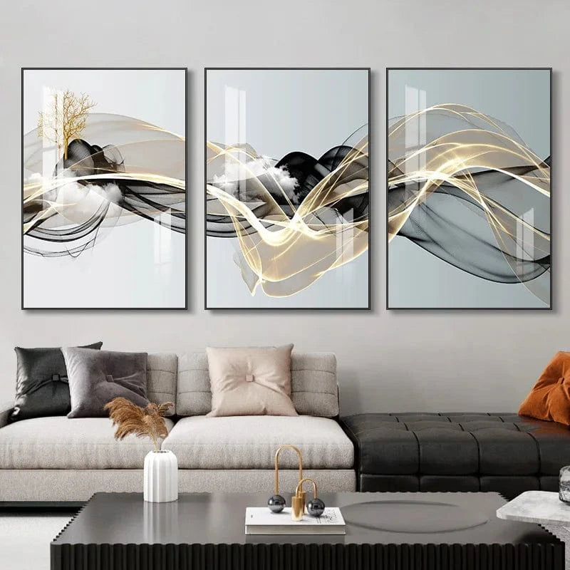 Canvanation Affiche 3 Pièces Abstrait Luxe