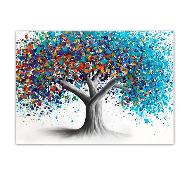 Canvanation 3 / 80x120cm Affiche - Arbre De Vie Coloré Gustave Klilmt