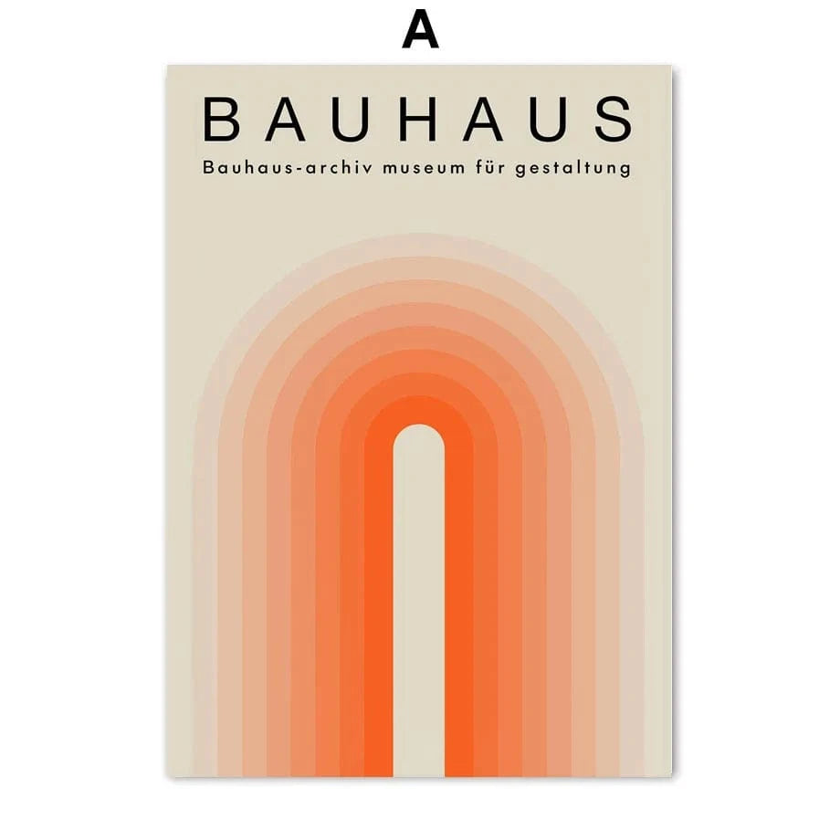 Canvanation A / 30X40 cm Affiche Bauhaus Orange Abstrait Poster