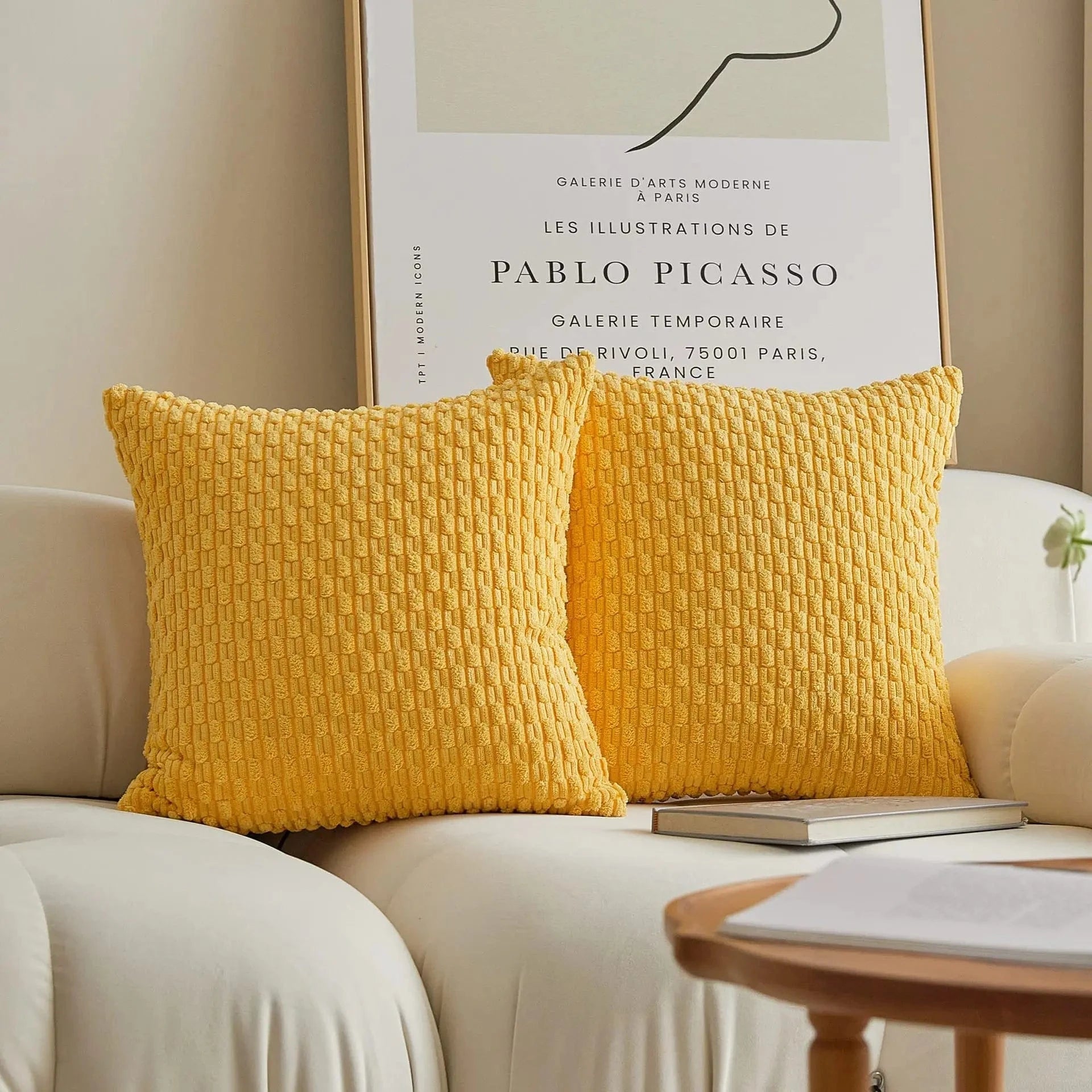 Canvanation Jaune / 50x50cm Housse de Coussin Élégante et Confortable