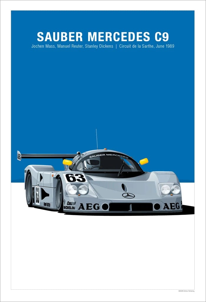 Canvanation 17 / A4 20x30cm Affiche Retro Voiture GTR