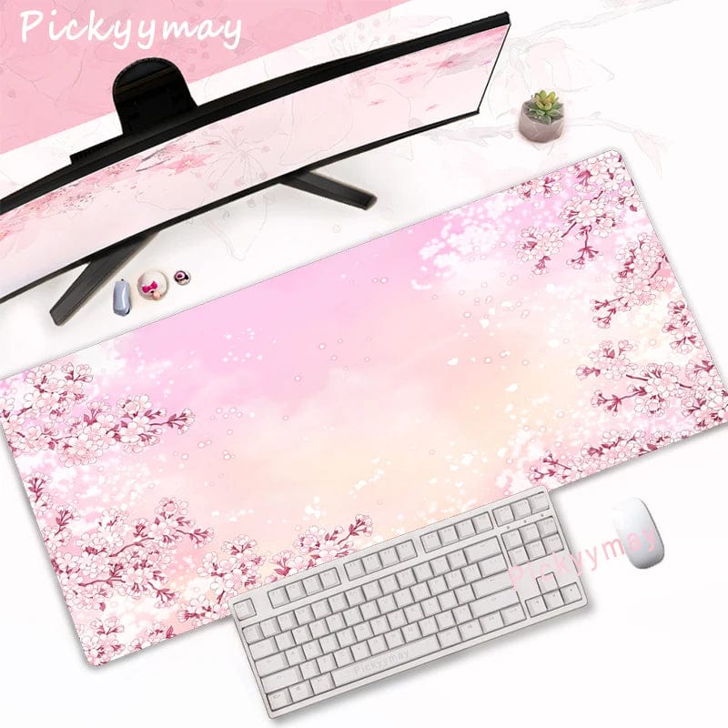 Canvanation Tapis De Souris - Rose Cerisier Fleurie