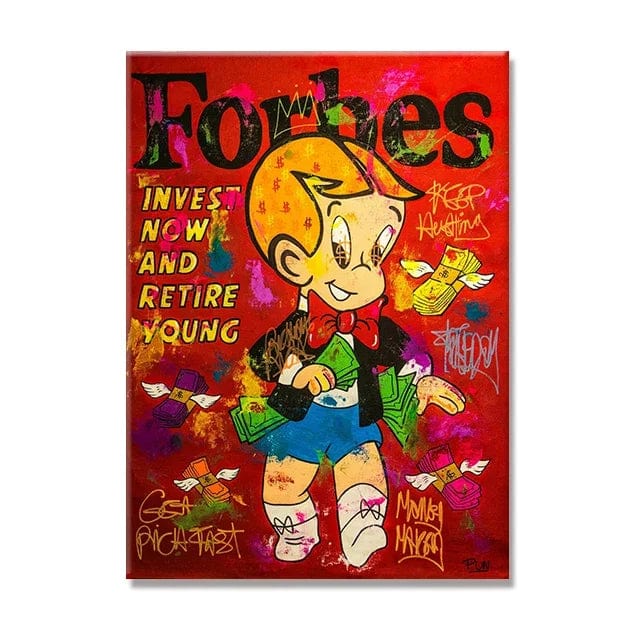 Canvanation Burgundy / 50x70cm Affiche Monopoly Vintage Pop Art