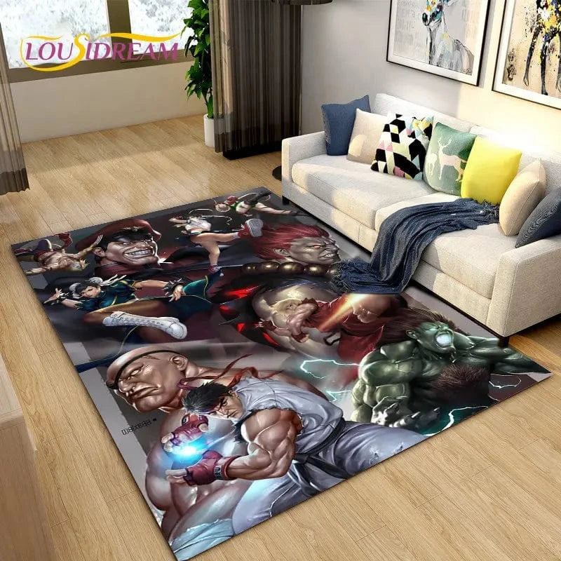 Canvanation Tapis De Chambre - Street Fighter Retro Game Gamer