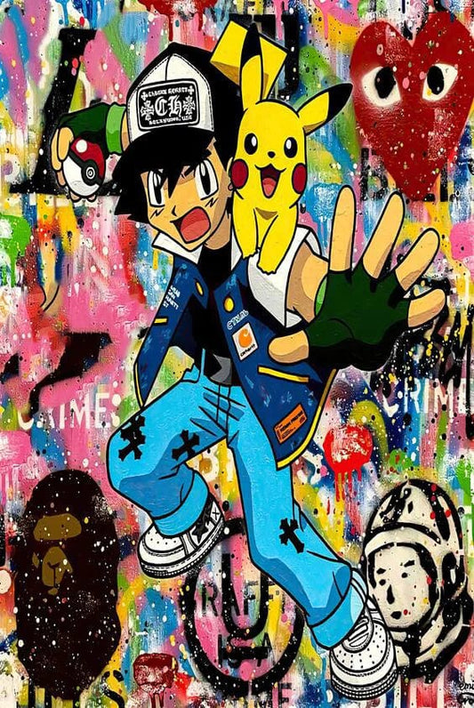 Canvanation PF 13857 / 60X80cm Sans Cadre Poster Street Art Pokémon