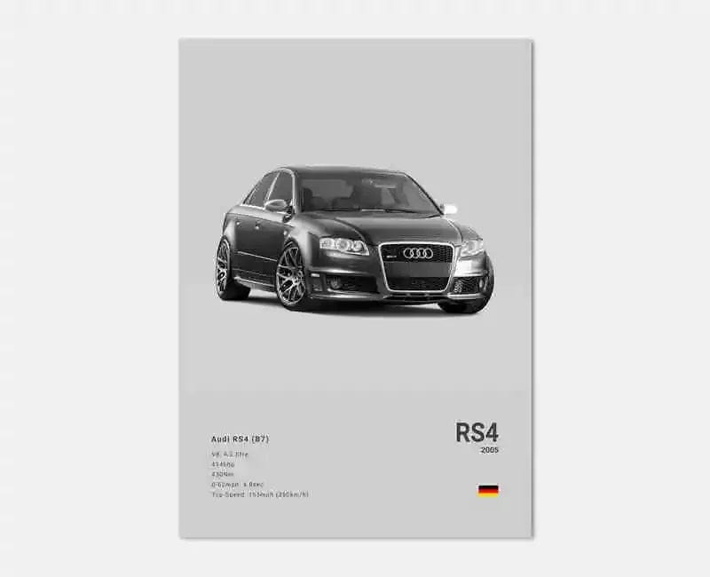 Canvanation 2 / 50x75cm Affiche Voiture Allemande Rs3 R8 C8 GTR SUV
