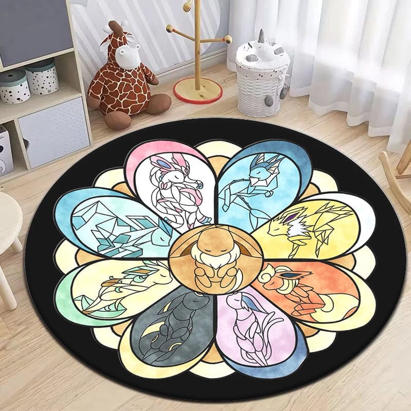Canvanation Bleu / 100cm diametre Tapis De Chambre - Pokémon