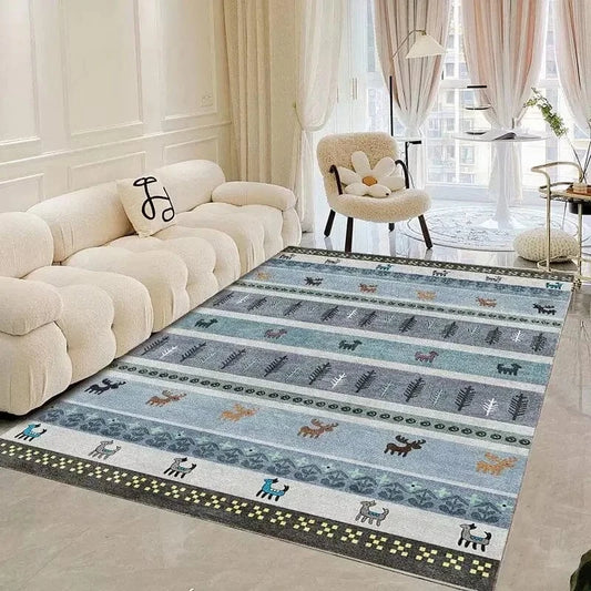 Canvanation flannel-4 / custom contact us Tapis Berbère rectangulaire style bohème – Motifs marocains & floraux 3D