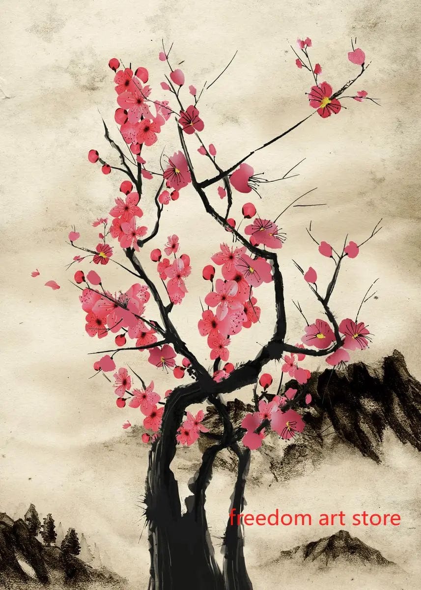 Canvanation Poster D'art Japonais Geisha Samurai