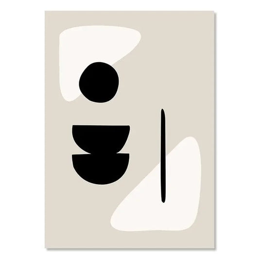 Canvanation S3DH1203898-04 / 40x60cm Affiche Abstrait Boheme Noir Et Blanc