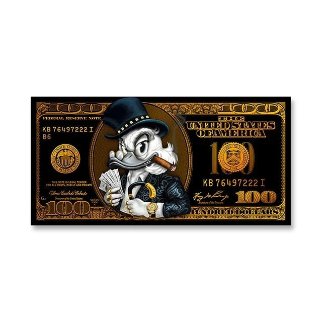 Canvanation SW8704 / 55x110 cm Affiche Pop Art Picsou Billet De Banque