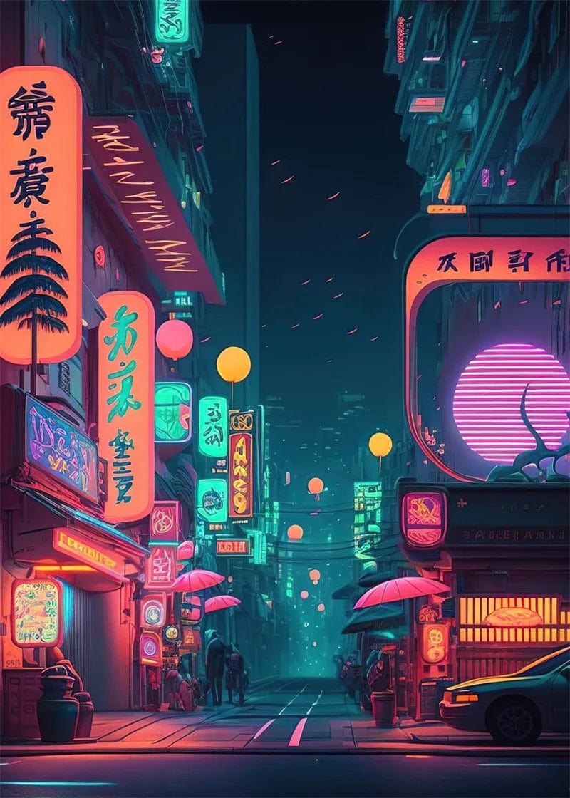Canvanation 18 / 50x70cm Affiche Pop Art Neon Japon Tokyo Rue
