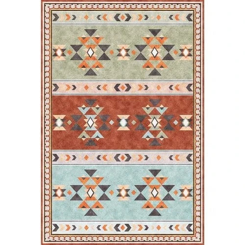 Canvanation Lint-free5 / Customizable size Tapis Berbère rectangulaire rétro moderne – Impression 3D, antidérapant & absorbant