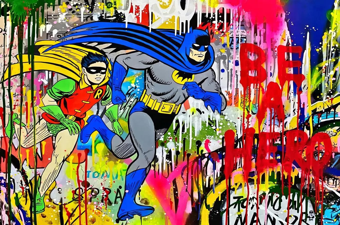 Canvanation PF5243 / 70x90cm Affiche Street Art Super Héros
