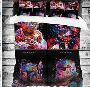 Canvanation D / 228x228cm Housse De Couette - 3D Yoda Darkvador Star