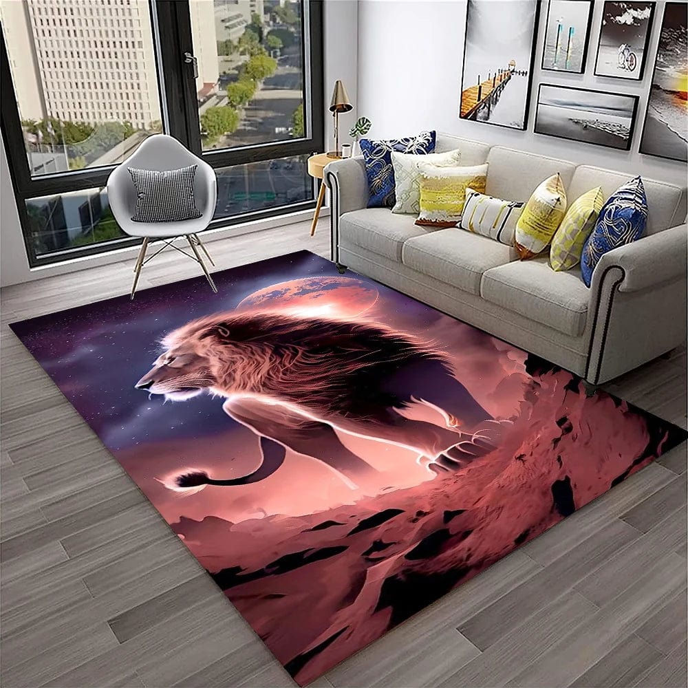 Canvanation 5 / 200x160cm Tapis De Chambre - 3D Dream Lion Animal