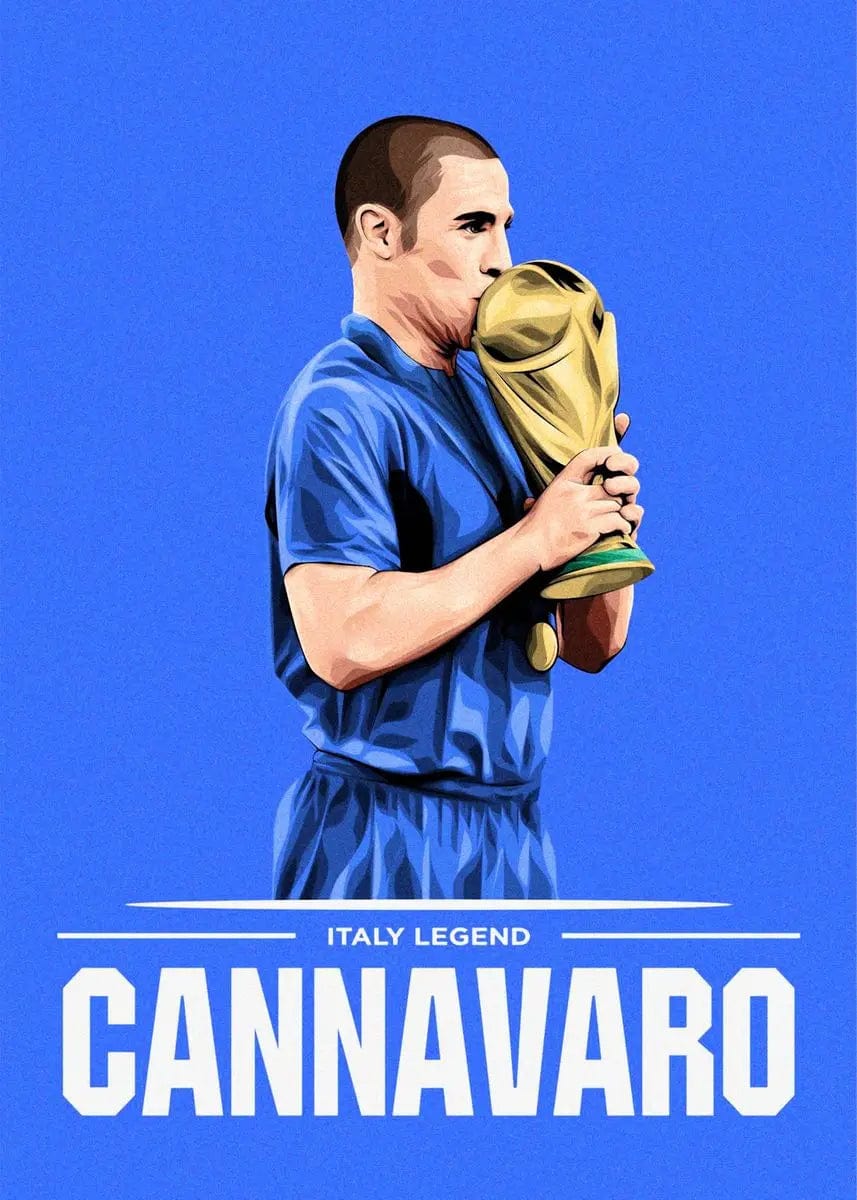 Canvanation 14 / 40x60cm Affiche Football - Maradona - Zidane