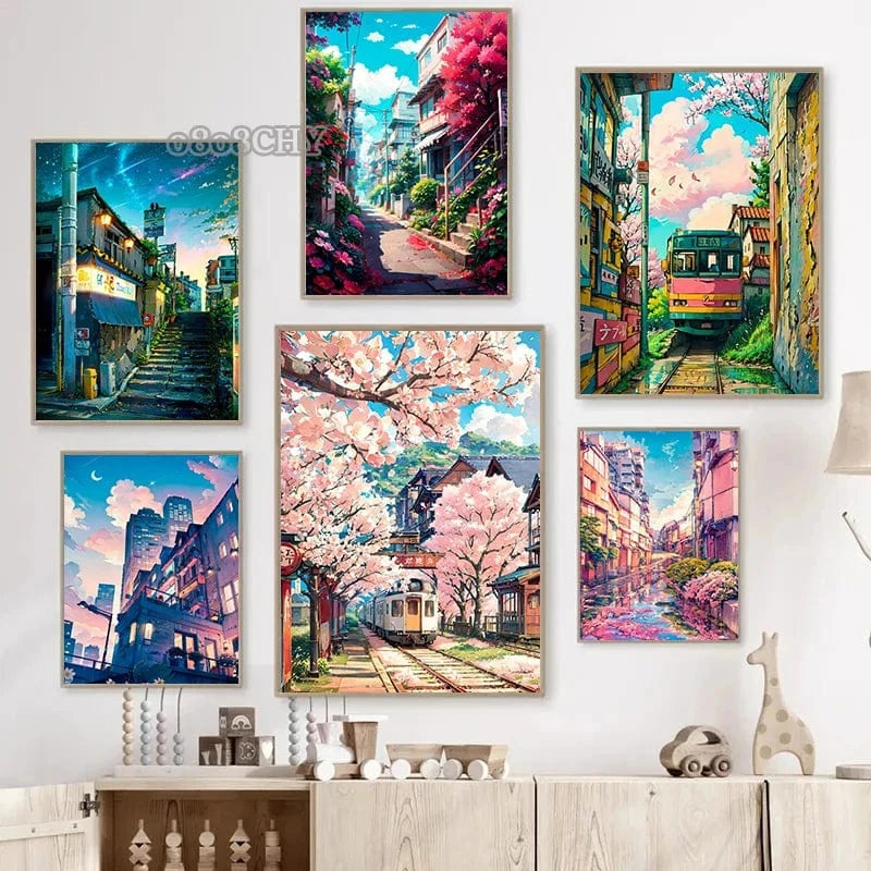 Canvanation Affiche Paysage Japonais De Rue