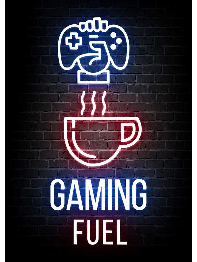 Canvanation 40X60cm / ZSH0084-7 Affiche Neon Jeux Citation Musique Rock